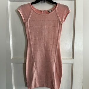 Charlotte Russe Blush Cap Sleeve Mini Dress